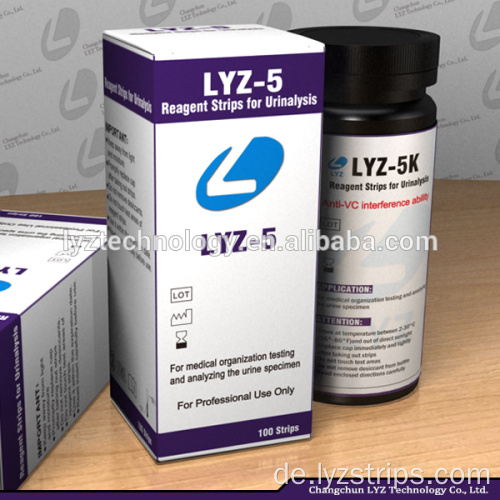 LYZ 5 Parametertest Urinanalyse-Reagenzstreifen